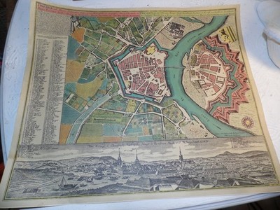 Alter Kupferstich Dresden  Dresda Seutter Ansicht um 1750