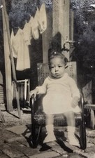 AFRICAN AMERICAN ANGEL BABY GIRL SUMMER LAUNDRY PHOTO LIKELY CHICAGO HISTORY IL