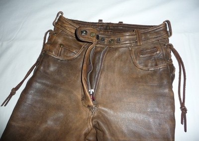 Lederhose Hein Gericke Red Zipp geschnürt Gr.36 eher 34 158-164