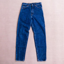 VTG Sz 29x33 Levi's 550 Speckled Dark Wash Denim Blue Jeans Silver Tab USA Made