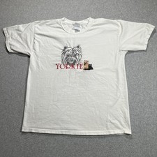 VTG 90s Yorkie Dog Graphic Shirt - Mens Size Large L