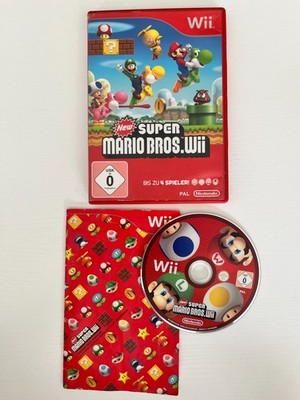 New Super Mario Bros Wii (Nintendo Wii, 2009) CIB/Komplett, Disk poliert!