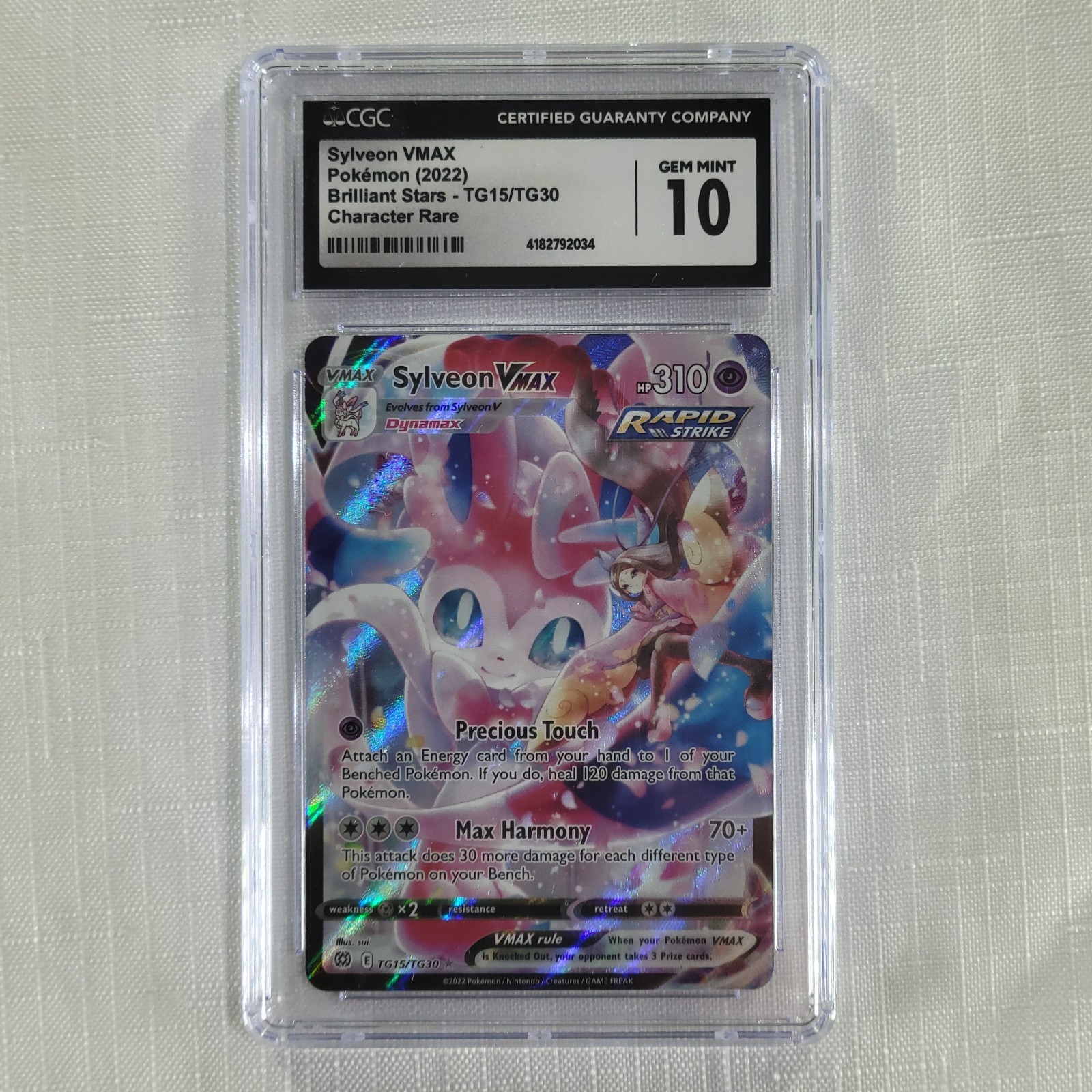 🔥 Pokemon TCG 🔥 Sylveon VMAX TG15/TG30 Brilliant Stars Trainer Gallery CGC 10