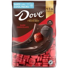 DOVE PROMISES Dark Chocolate Candy, 136 Count Pack of 1 ,