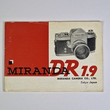 Miranda DR 1.9 Camera Original Instructions Manual, English 1960s