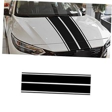 Car Hood Racing Body Stripe Vinyl Decal Sticker for Universal Auto Black