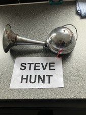 VINTAGE CLASSIC CAR ORIGINAL LUCAS HORN WITH  CHROME TRUMPET USED ( SIMS )