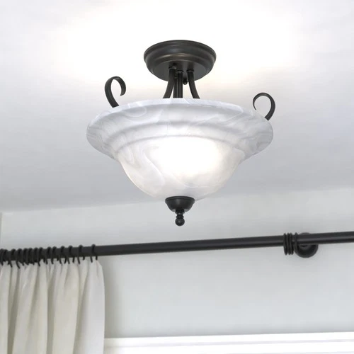 Vaxcel Lighting CF65353 Babylon 3 Light Semi-Flush Indoor Ceiling - Bronze - Picture 11 of 11