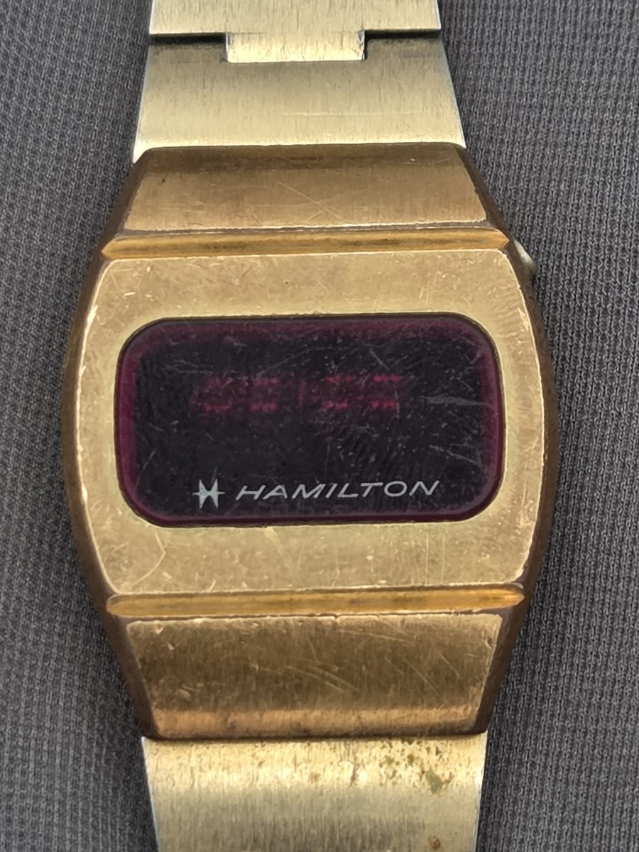 HAMILTON ヴィンテージ 手巻き時計 ゴールド Beautiful vintage Hamilton day/date/month led swiss made watch | eBay