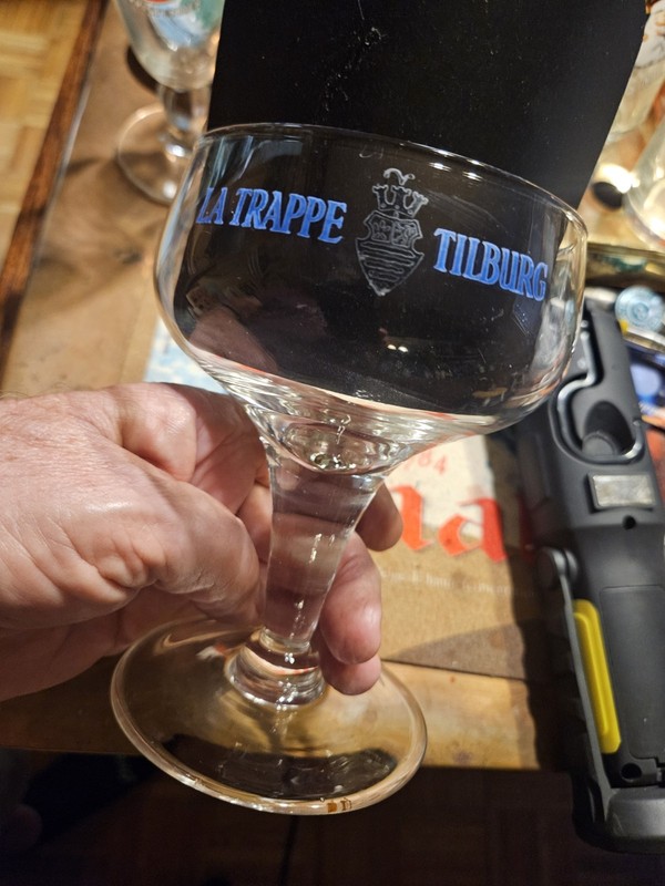 La Trappe Tilburg Trappist (Koeningshoevan) Belgium Beer Glass 1960's Very Rare!