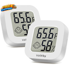 Indoor Thermometer 2Pack Humidity Gauge Meter Digital Hygrometer RoomThermometer