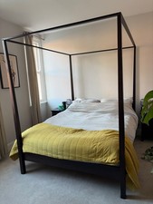 maison du monde four post mango wooden bed frame