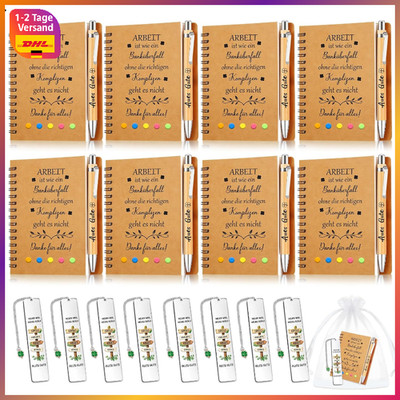 Abschiedsgeschenk Notizbuch 8 PCS für Kollegen Jobwechsel Ruhestand Geschenk