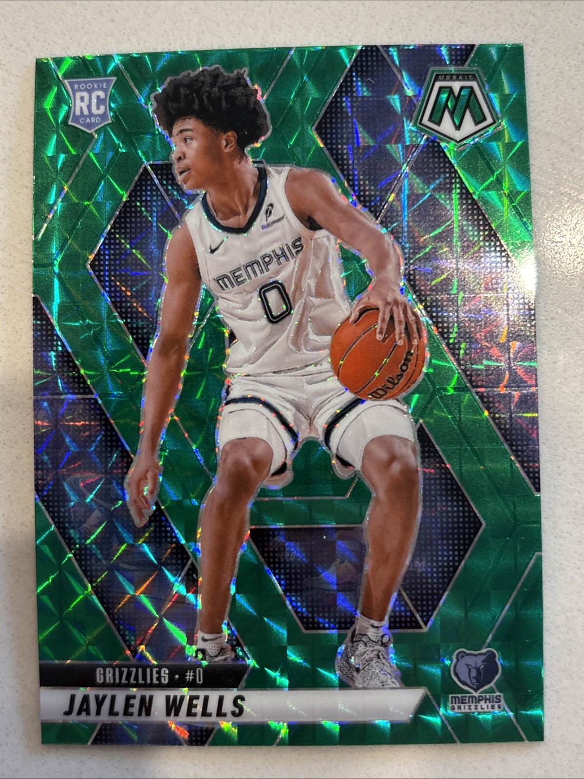 2024-25 Mosaic Jaylen Wells RC Green Rookie #240 Grizzlies