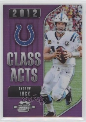 2018 Panini Contenders Optic Class Acts Purple Prizm 40/99 Andrew Luck 0e3