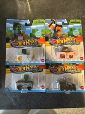 Hot Wheels 2025 Racer Verse Complete Set Minecraft STEVE CREEPER Chicken Jockey