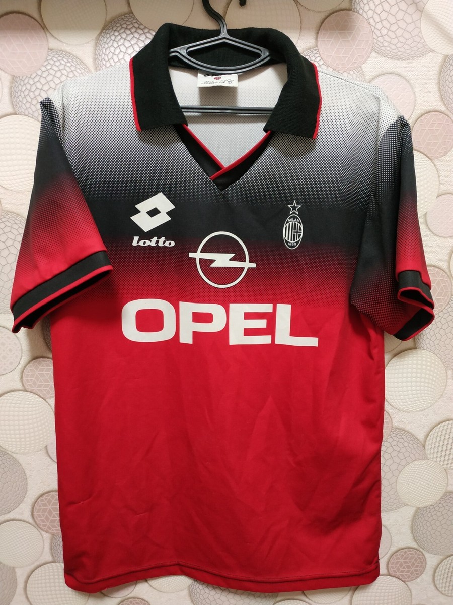 Sz S/M adult AC Milan football jersey Lotto training jersey 1995