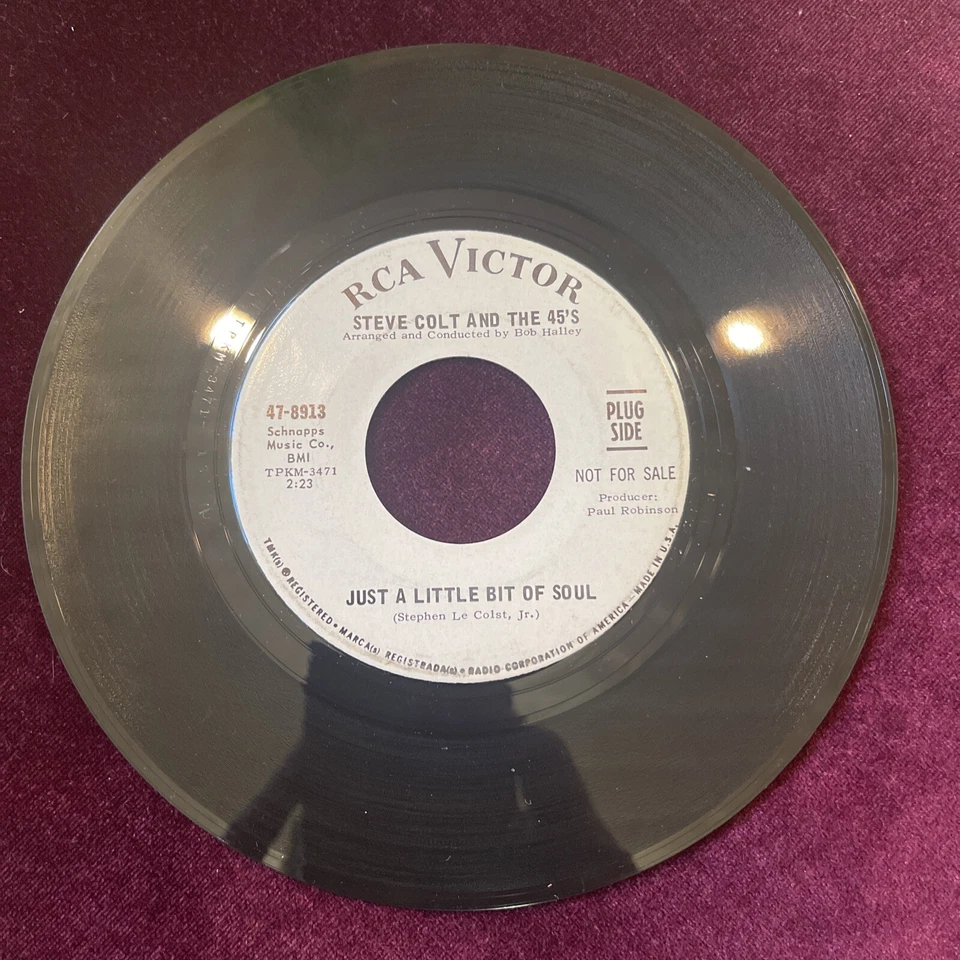STEVE COLT & THE 45'S Just A Little Bit of Soul 1966 RCA deep soul promo 45 NM - Image 3 of 4