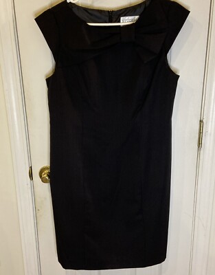 Womens Studio 1 Petite Black Pinstripe Dress Sleeveless Size 10P Neckline Bow | eBay Womens Studio 1 Petite Black Pinstripe Dress Sleeveless Size 10P Neckline Bow | eBay
