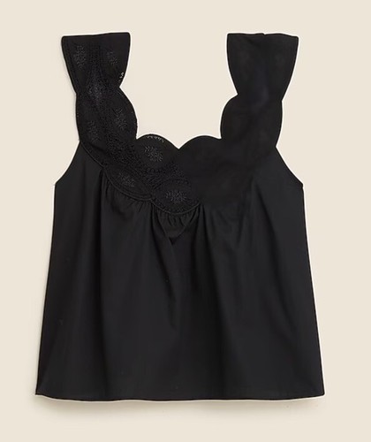 J Crew Swingy Spitzentop Damen XXS schwarz - Bild 2 von 5