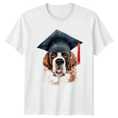 Bernhardiner Hund Abschluss Herren T-Shirt Smart Pet