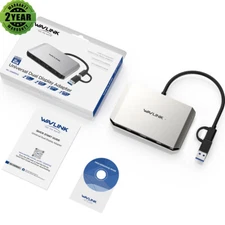 Dual HDMI to USB 3.0/USB C Hub DisplayLink Dual 4K@60Hz DisplayPort Monitor Hub