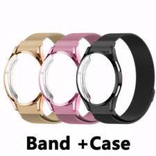 For Samsung Galaxy Watch 4 44mm 40mm/Classic 42/46mm Stainless Steel Strap Band