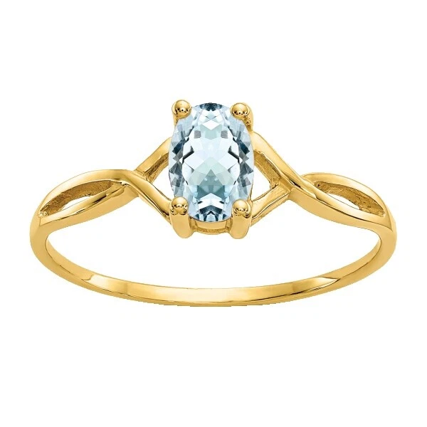 Aquamarine Love Fashion Rings