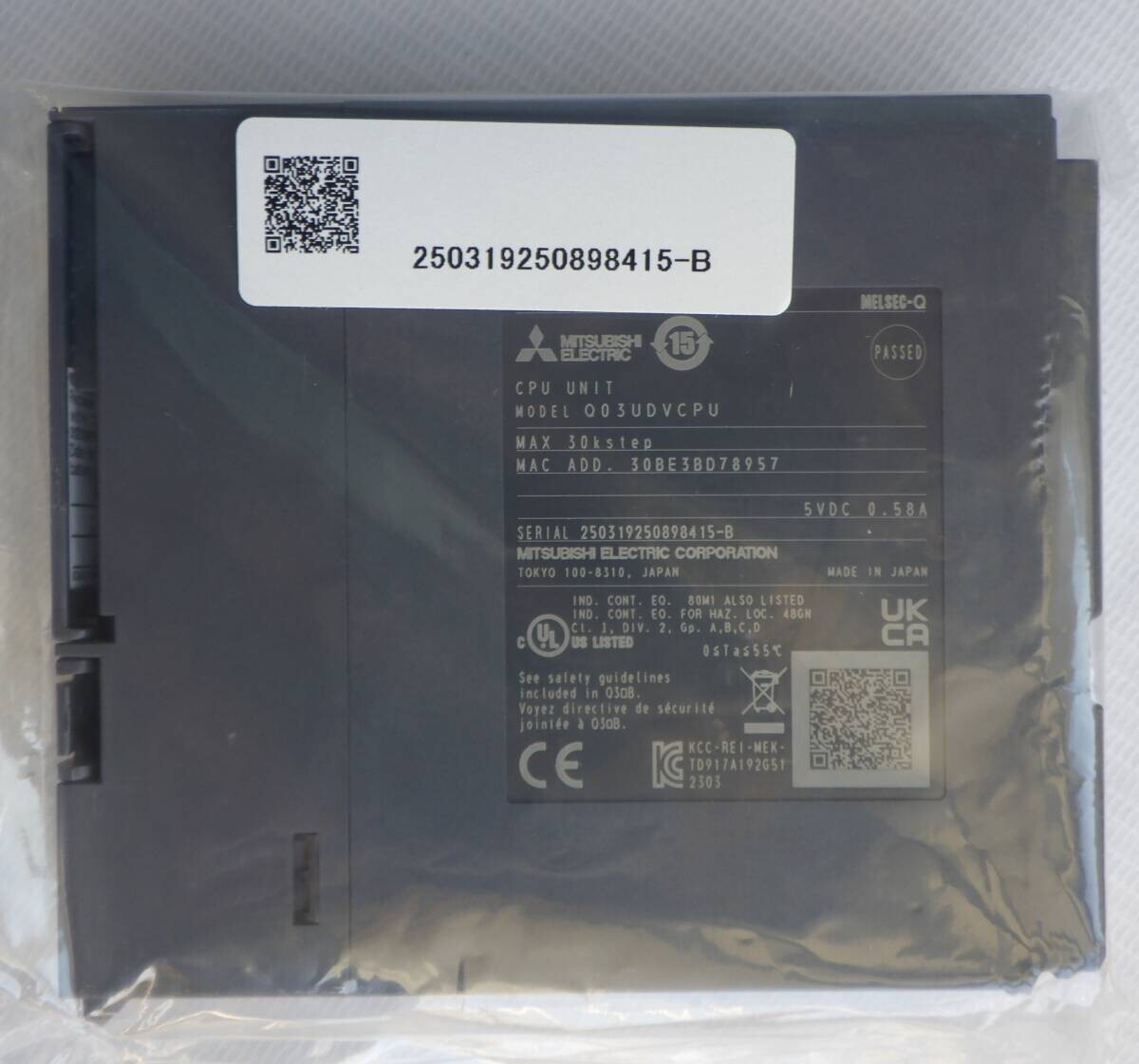 MITSUBISHI MELSEC PLC controller Q03UDVCPU CPU Module QCPU MITSUBISHI MELSEC PLC controller Q03UDVCPU CPU Module QCPU