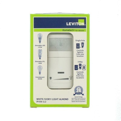Decora Vacancy Motion Sensor In Wall Dimmer Manual On 2 5 A Single Pole 3 Way 78477570432 Ebay