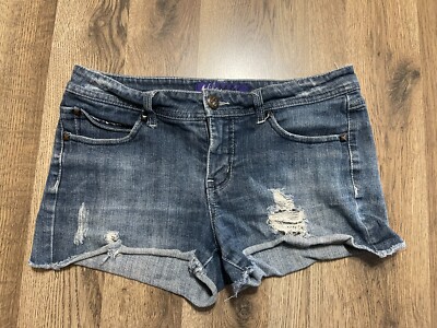 Miley Cyrus Shorts, Women's Size 11, Blue, Denim, Cut Off, Distressed