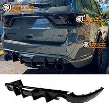 For 2011-2026 Dodge Durango Rt Srt Rear Bumper Diffuser Gloss Black Shark Fin