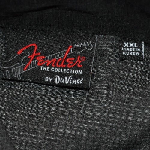 Camisa de Guitarra Fender DaVinci Para Hombres Talla XXL Negra Colorida Botón Frontal Guitarra Arte - Imagen 8 de 8