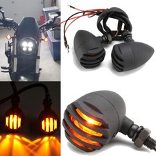 2x Motorcycle Bullet Brake Turn Signal Tail Light For Harley Chopper Bobber Cafe
