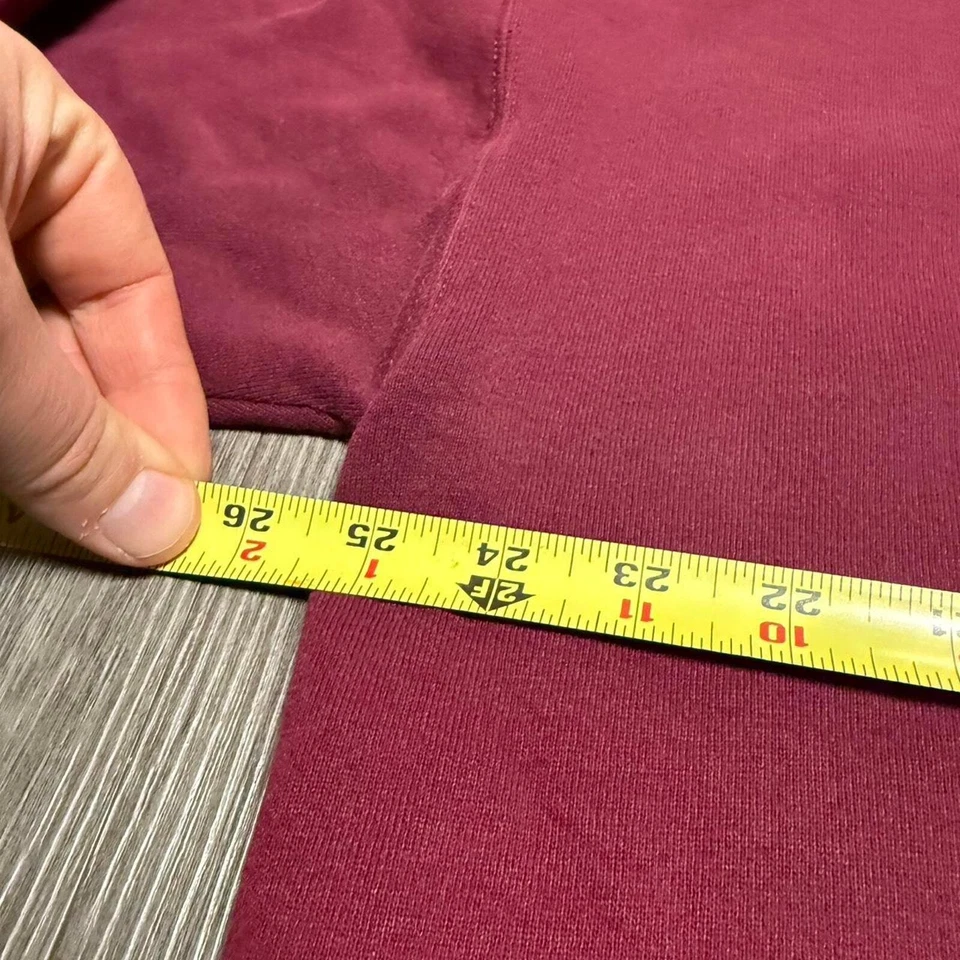 复古 90 年代 Jerzees 勃艮第圆领套头衫 XL 必备品 — 第 4/4 张图片