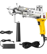 Tufting Gun, Carpet Weaving Machine, 2 in 1 Cut and Loop Pile, Yellow