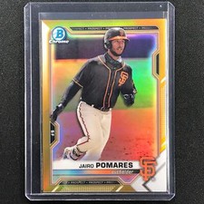 2021 Bowman Draft Jairo Pomares Chrome Prospect Gold 29/50