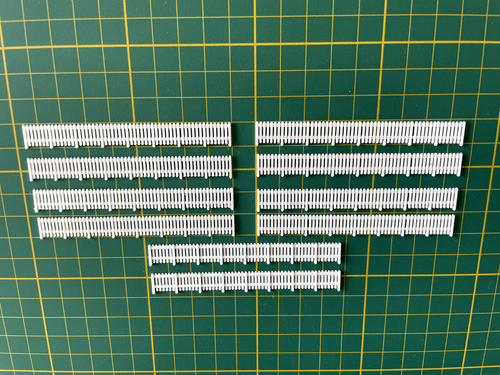 Lot De 10 Barrières Horizontales HO 85mm - Décoration Pour Circuit De Train Miniature - Blanc