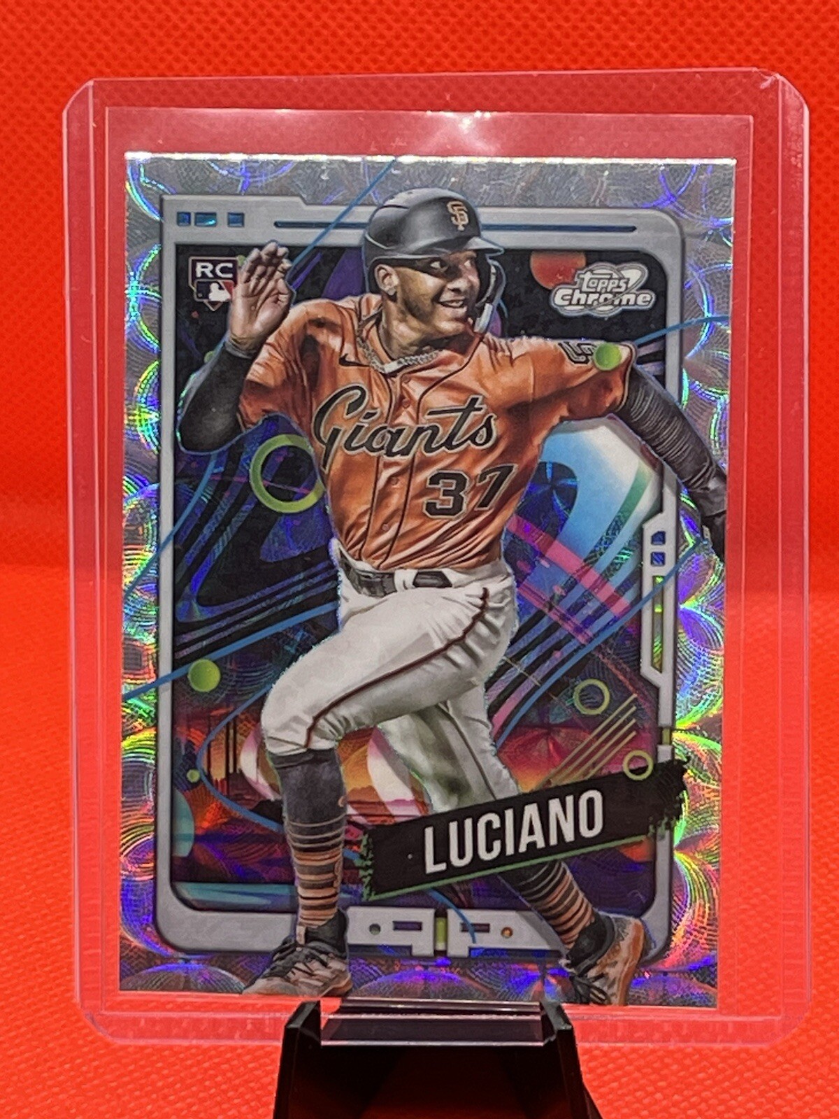 2024 Topps Cosmic Chrome Marco Luciano #99 Nucleus Refractor RC Giants