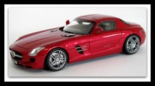 wonderful PR-modelcar 1/43  MERCEDES SLS AMG (C197) 2009 LE MANS-red-metallic