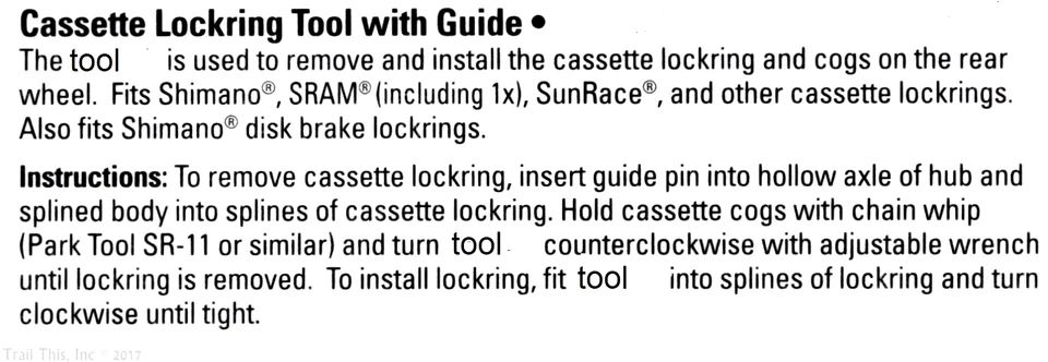 Bicycle Bike Cassette Lockring Remover fits SRAM Shimano 7 to 12 Speed FR-5.2 - Image 4 of 4
