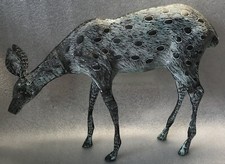 Antike Reh Skulptur aus Messing – Handarbeit – Vintage