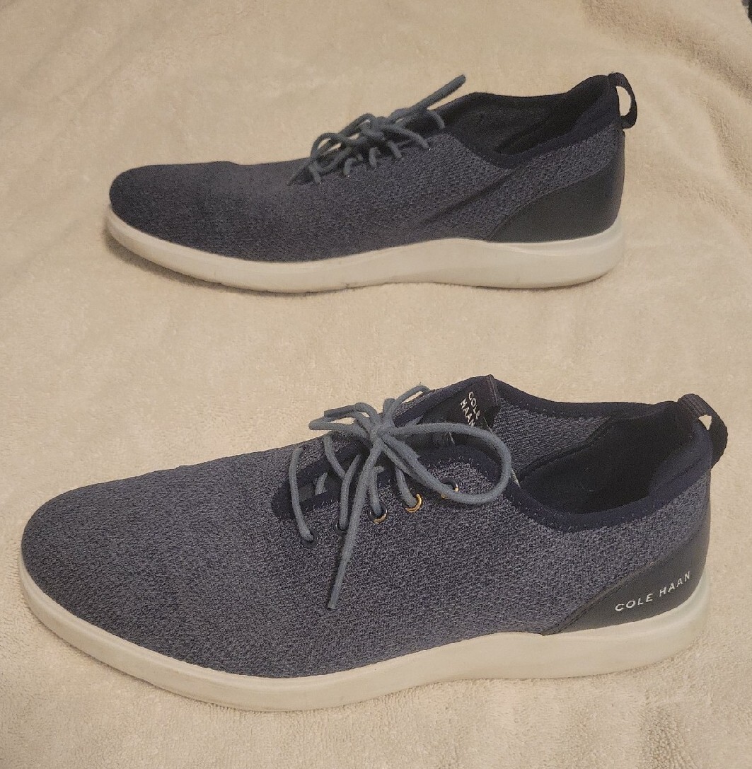 SAOLA Scarpe casual Oxford Cole Haan Grand OS Plus taglia 12 Essex Knit da uomo blu navy