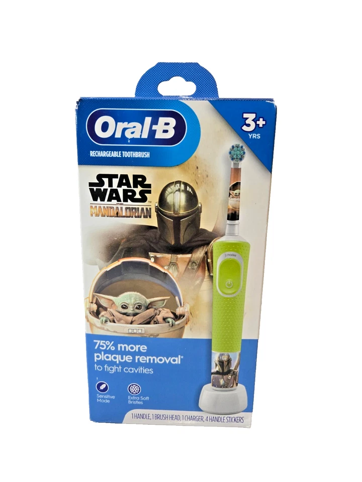 Cepillo de dientes eléctrico Oral-B para niños con Star Wars The Mandalorian para niños 3+ Foto 2 de 4