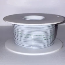 M22759/18-22  22 Gauge 19 Strand White Tefzel Insulation 100 ft. Spool