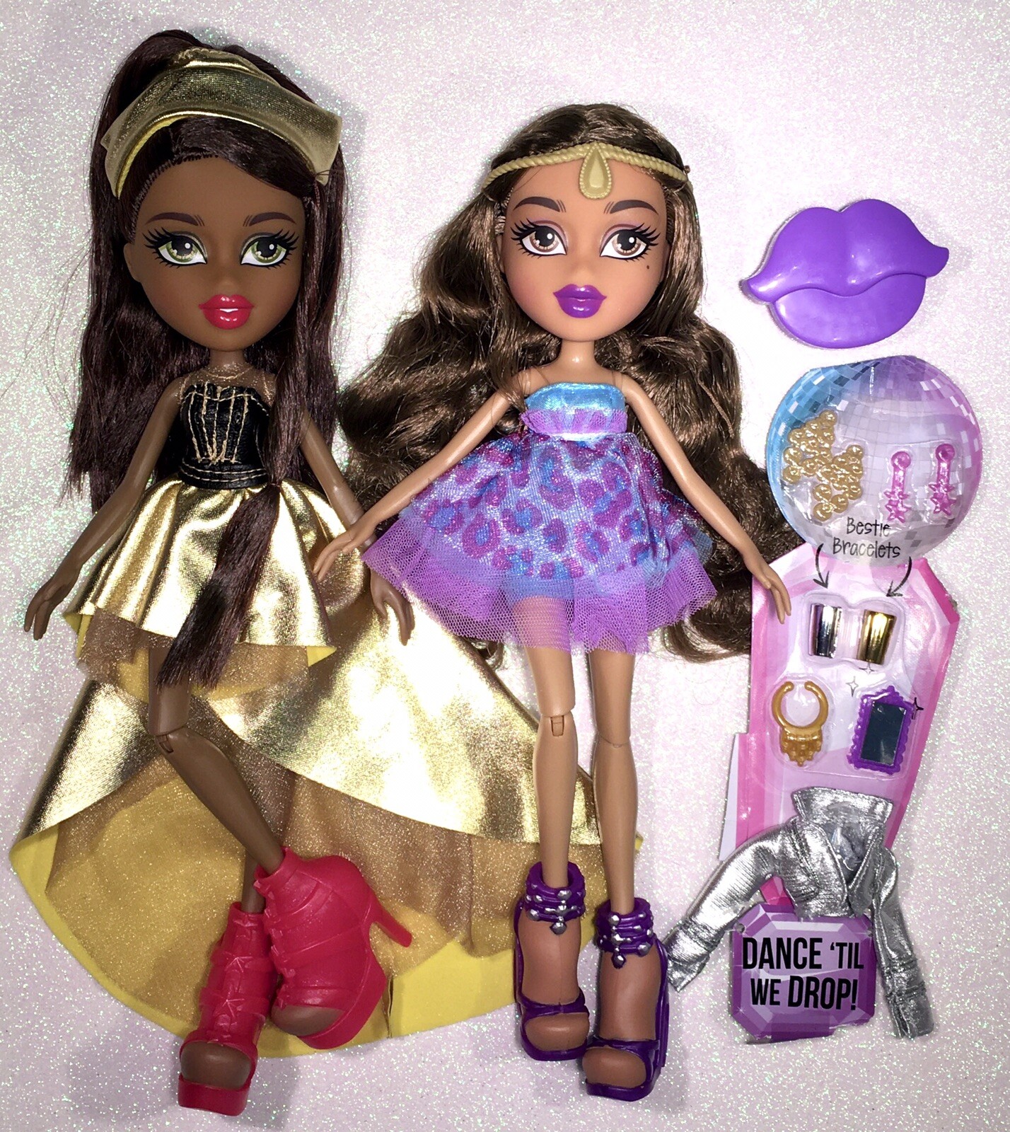 Bratz Dolls Metallic Madness Sasha + Yasmin New No Box Complete V See
