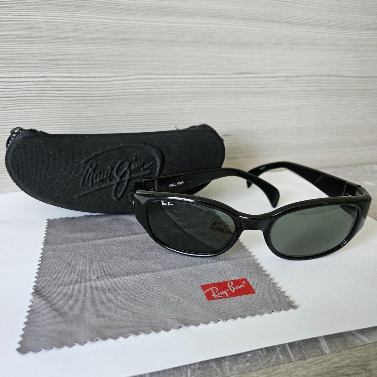 Vintage 80s Ray Ban B&L PSAS BLACK Outsider Sport Wayfarer