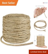 5mm Jute Rope 295 Feet 4Ply Twisted Strong Twine for Crafting Gardening Packing