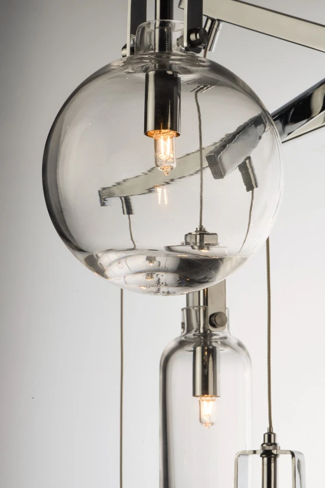 Pingente Maxim Lighting ET2 Kem 4 luzes E24304-18PC vidro transparente cromado polido - Imagem 4 de 4