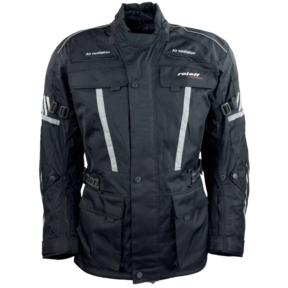 Blouson de moto en textile pour hommes avec protecteurs et imperméable - Photo 2/4